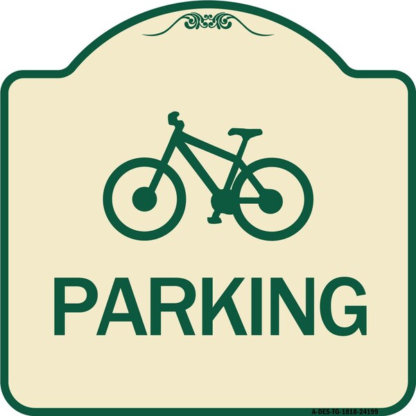 D4-3 Bicycle Parking Bicycle Parking Heavy-Gauge Aluminum Sign, 18" x 18", TG-1818-24199